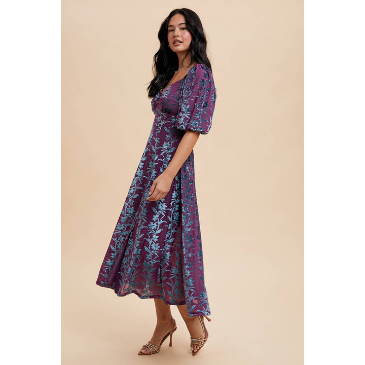 BURNOUT VELVET MAXI DRESS