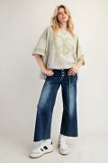 PEACE PATCH THERMAL KNIT TOP
