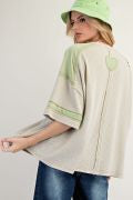 PEACE PATCH THERMAL KNIT TOP