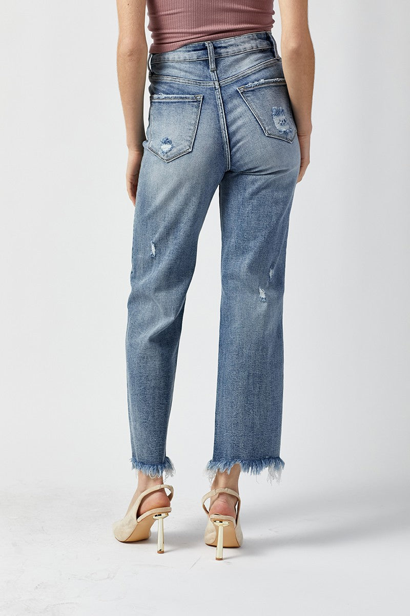 HIGH-RISE STRAIGHT JEANS