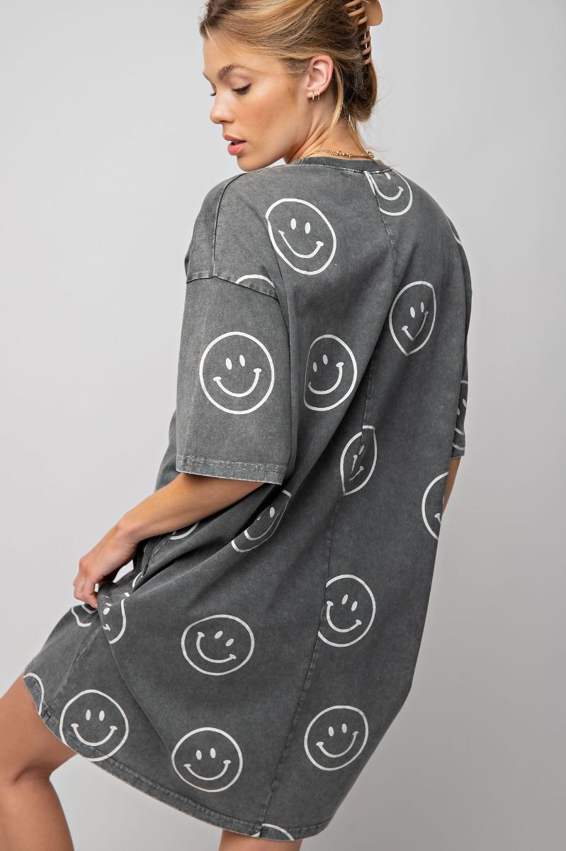 WASHED TERRY TUNIC DRESS