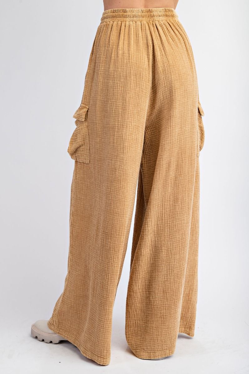 COTTON GAUZE LOUNGE CARGO PANTS