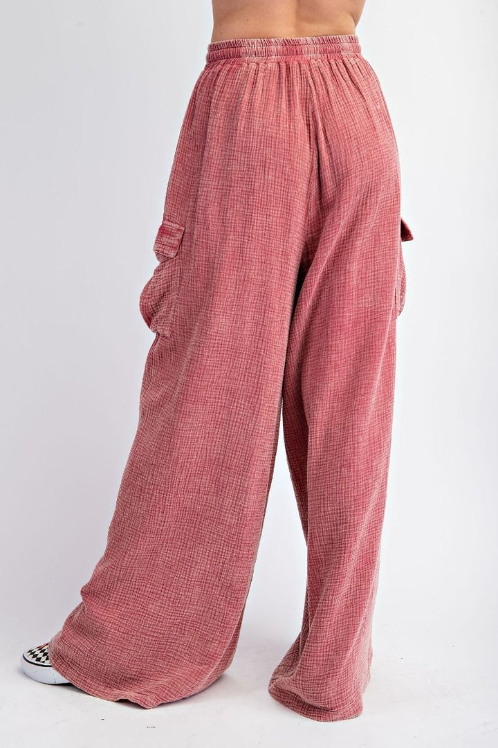 COTTON GAUZE LOUNGE CARGO PANTS