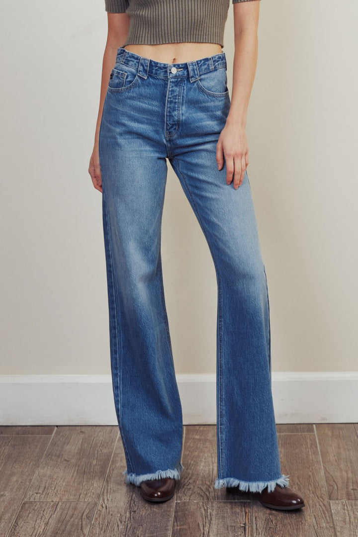 90'S ULTRA HIGH RISE FLARE JEANS