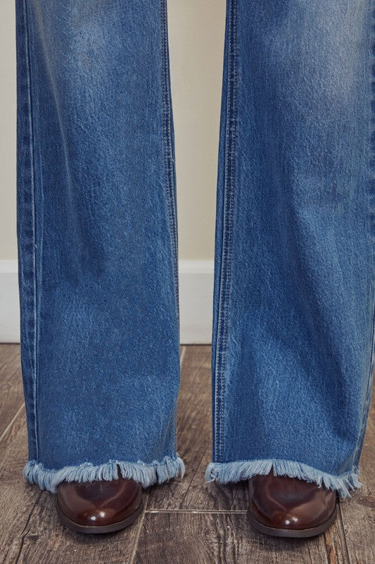 90'S ULTRA HIGH RISE FLARE JEANS