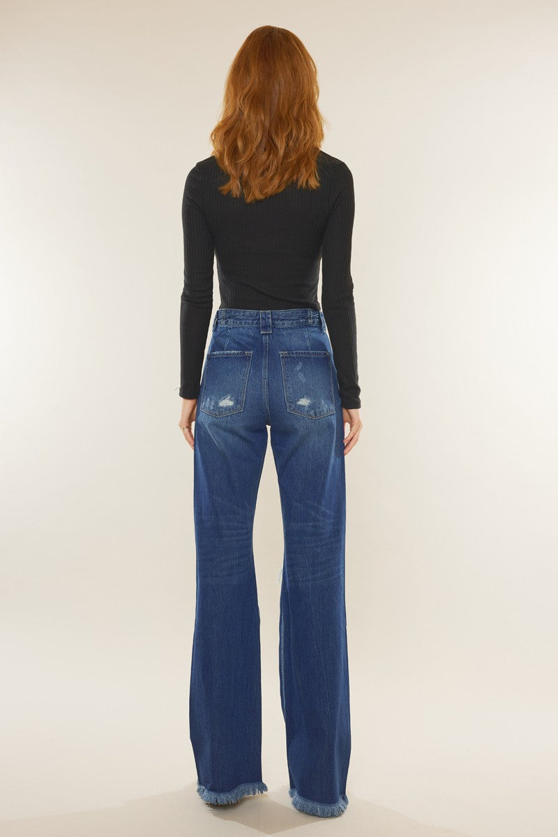 90'S ULTRA HIGH RISE FLARE JEANS