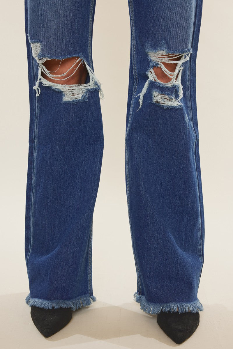 90'S ULTRA HIGH RISE FLARE JEANS