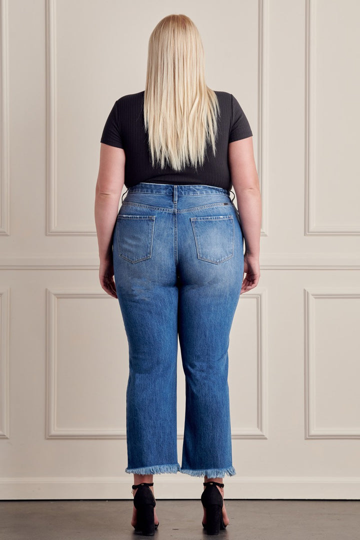 CURVY HIGH RISE STRAIGHT LEG JEANS