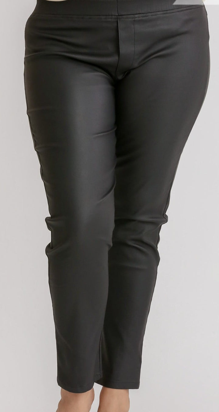 METALLIC SLIM STRAIGHT JEGGINGS