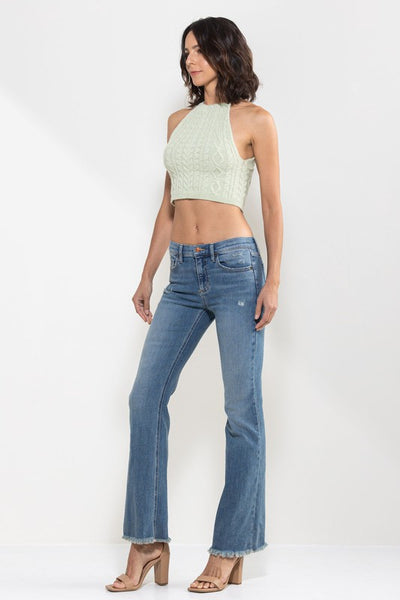 MID RISE SLIM BOOTCUT JEANS