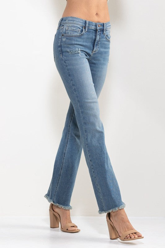 MID RISE SLIM BOOTCUT JEANS